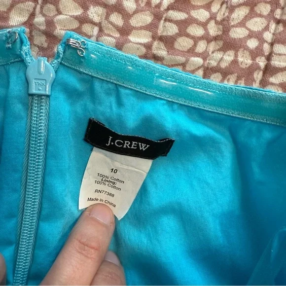 J. Crew Strapless Turquoise Dress - Picture 4 of 8